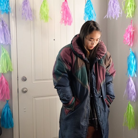 Vintage 1980s full down feather parka by Gallery - Picture 3 of 4